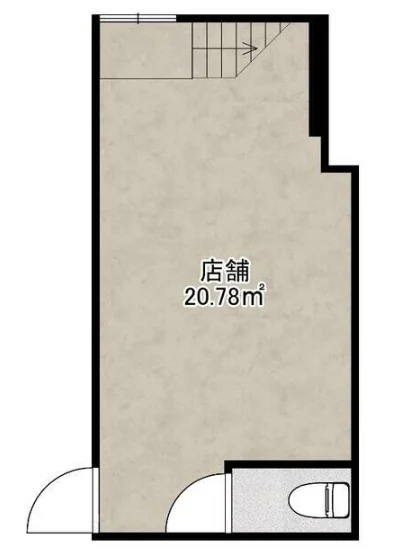 貸店舗(スケルトン)の平面図