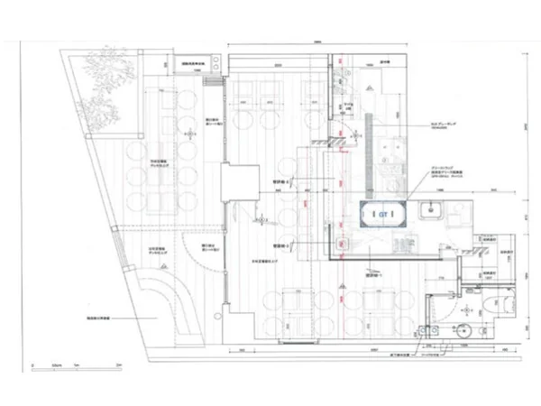 神泉のうどん・そば居抜きの平面図