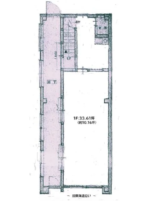 青物横丁のスケルトン物件の平面図