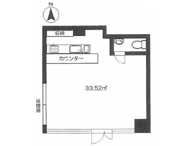 貸店舗(事務所仕様)の平面図
