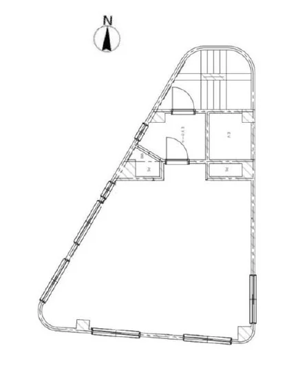 白山のスケルトン店舗物件の平面図