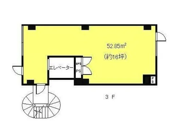 京成船橋の居抜き店舗の平面図