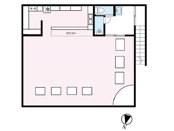 北上尾の居酒屋居抜きの平面図