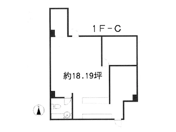 府中の居抜き店舗の平面図