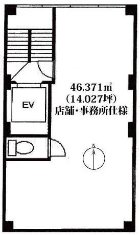 エステの居抜き物件の平面図