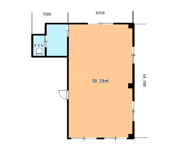 竹ノ塚のスナック・パブ居抜きの平面図