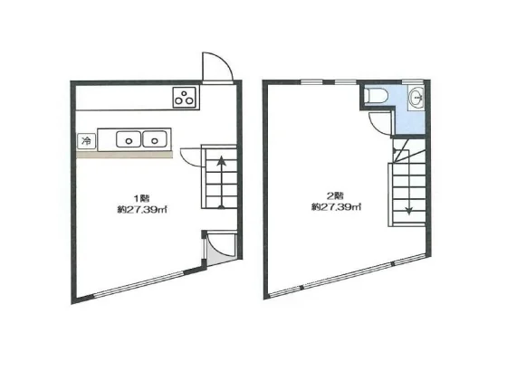 鷹の台のカフェ・喫茶店居抜きの平面図
