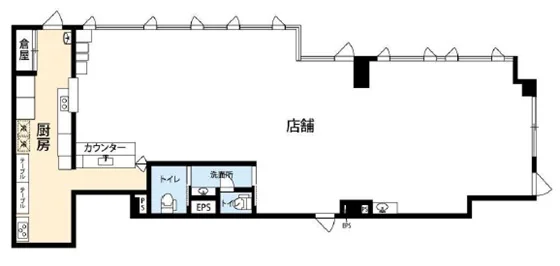 貸店舗(リース)の平面図