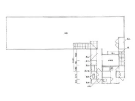 貸店舗(スケルトン)の平面図