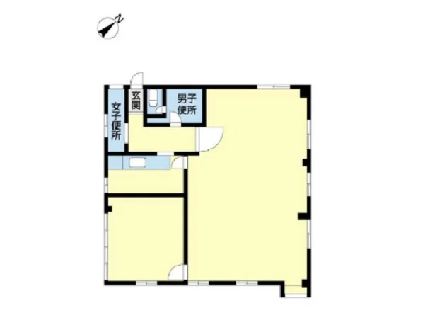 新検見川の事務所仕様物件の平面図