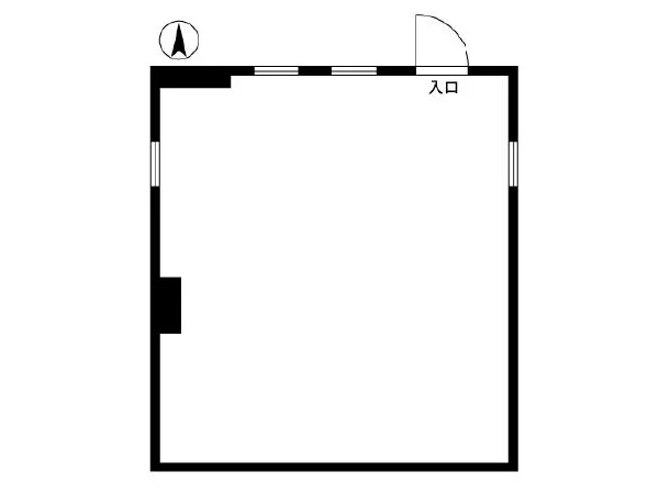 一之江の事務所仕様店舗物件の平面図
