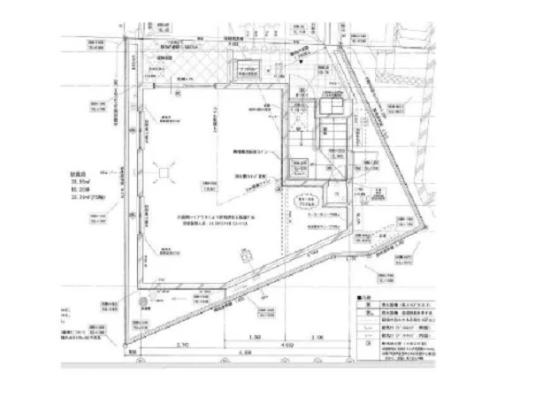 貸店舗(スケルトン)の平面図