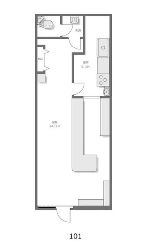 京王八王子の居抜き店舗の平面図