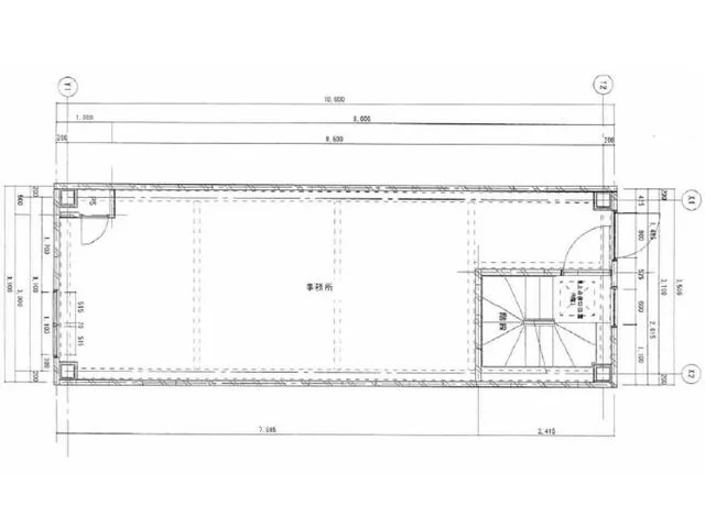 蔵前のスケルトン物件の平面図