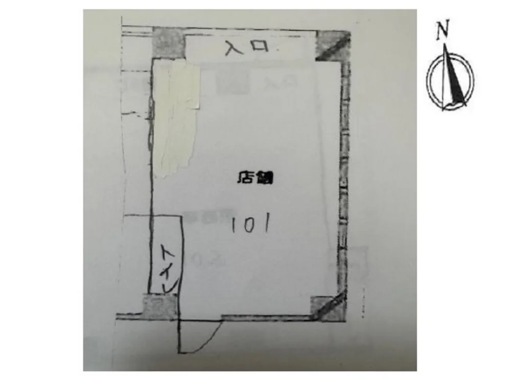 貸店舗(スケルトン)の平面図