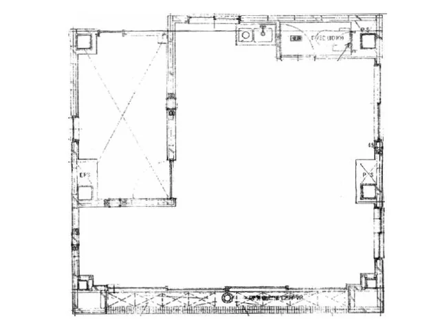新大久保の事務所仕様物件の平面図