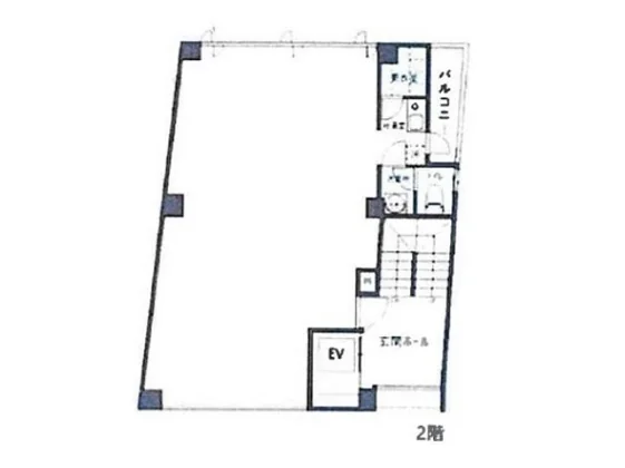 貸店舗(事務所仕様)の平面図