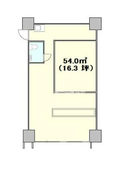 貸店舗(事務所仕様)の平面図