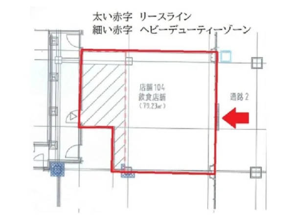 大宮のスケルトン物件の平面図