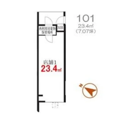 押上〈スカイツリー前〉のスケルトン物件の平面図