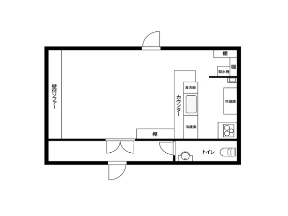 六本木の居抜き店舗の平面図