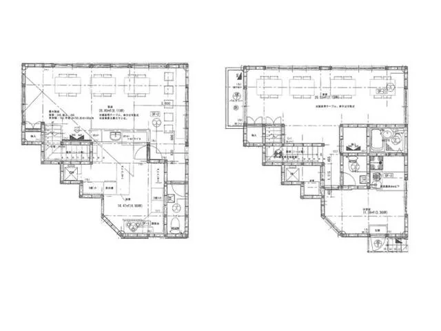 南橋本の居抜き店舗の平面図