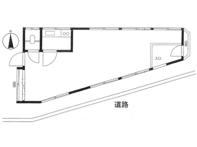 霞ヶ関の事務所仕様物件の平面図