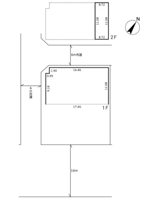 貸店舗(事務所仕様)の平面図