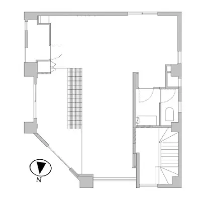カフェ・喫茶店の居抜き物件の平面図
