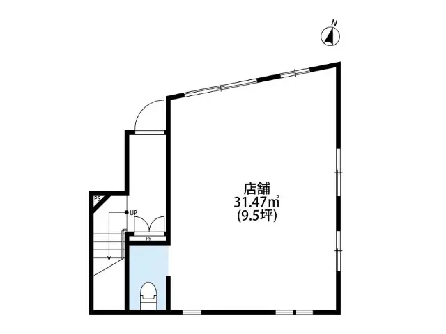 貸店舗(スケルトン)の平面図