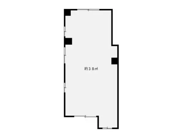中野富士見町のスケルトン店舗物件の平面図