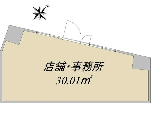 貸店舗(スケルトン)の平面図