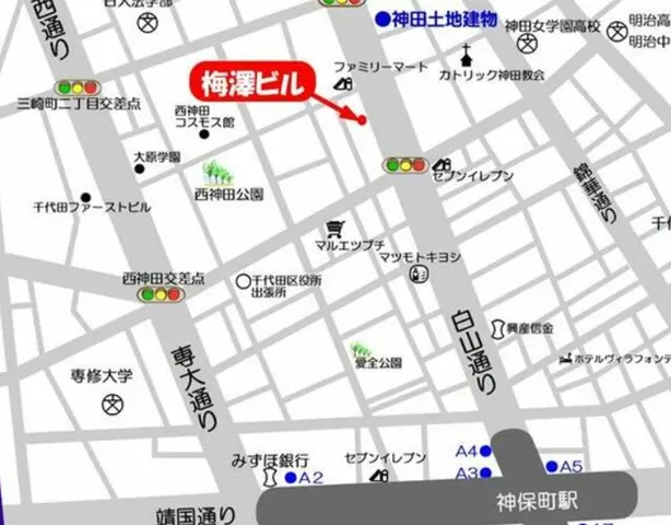 水道橋の居抜き店舗の地図