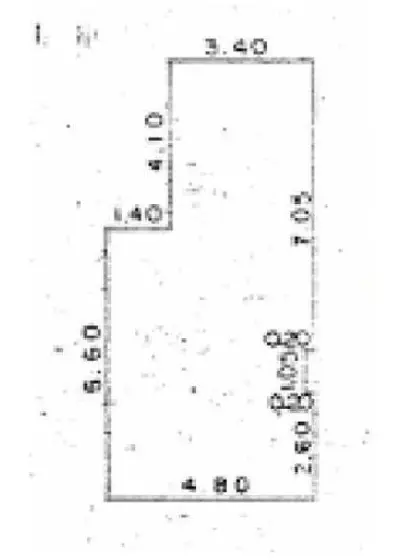 武蔵小杉のスケルトン店舗物件の平面図