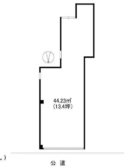 千鳥町のスケルトン物件の平面図