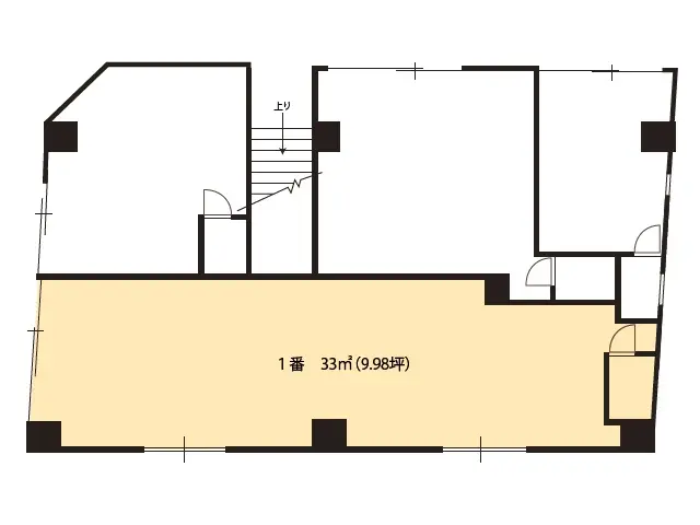 居酒屋の居抜き物件の平面図