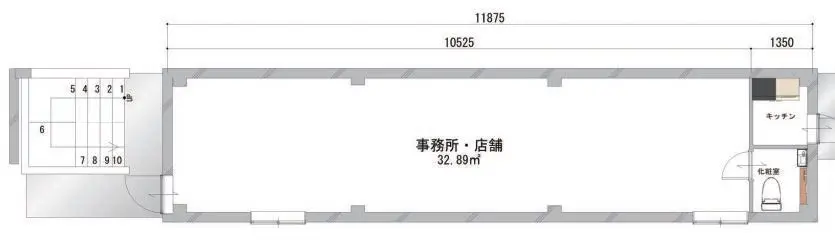 森下のスケルトン物件の平面図
