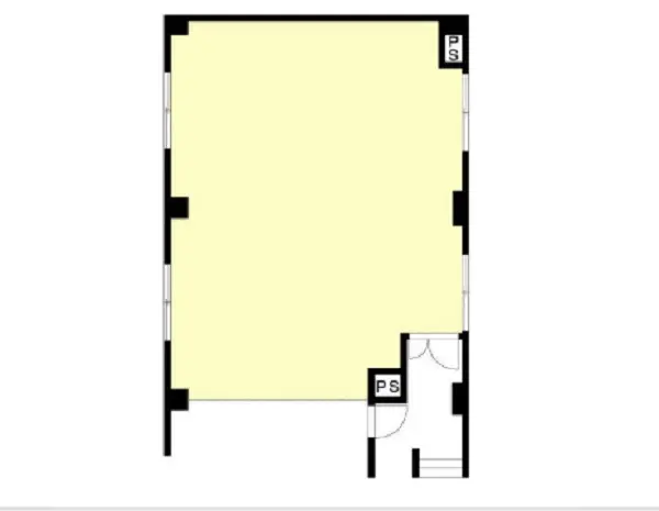 錦糸町のスケルトン店舗物件の平面図