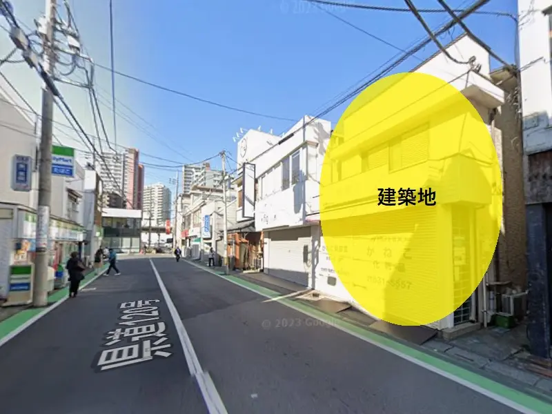 貸店舗(スケルトン)の外観