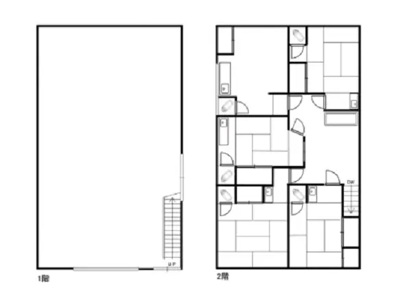 浅草のスケルトン店舗物件の平面図