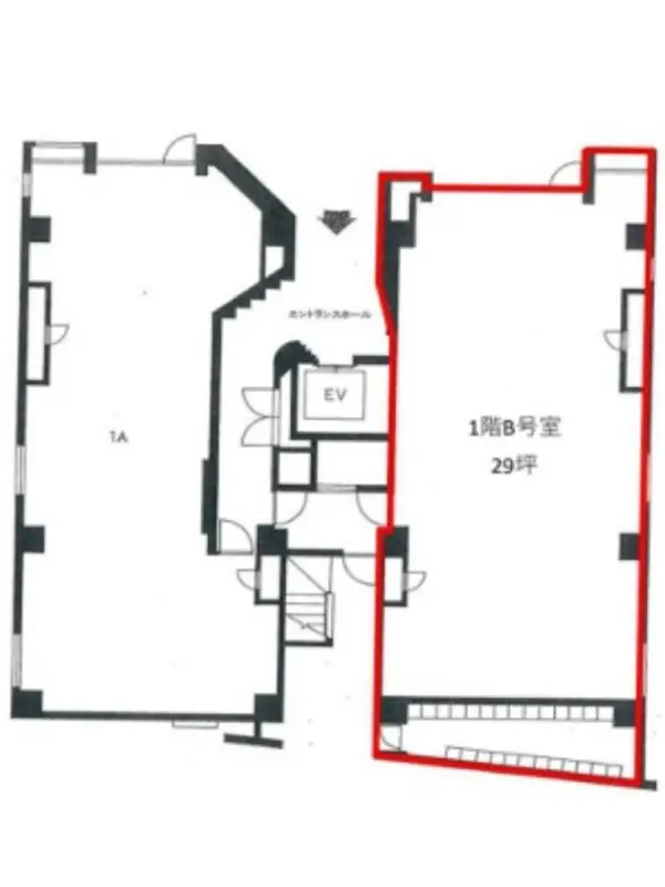 BAR・ショットバーの居抜き物件の平面図