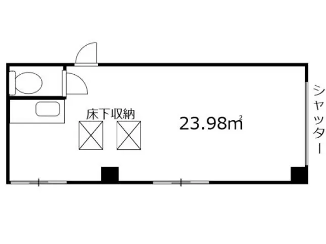 貸店舗(スケルトン)の平面図