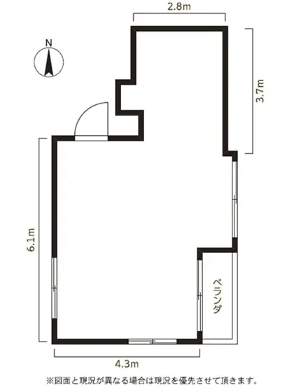 BAR・ショットバーの居抜き物件の平面図