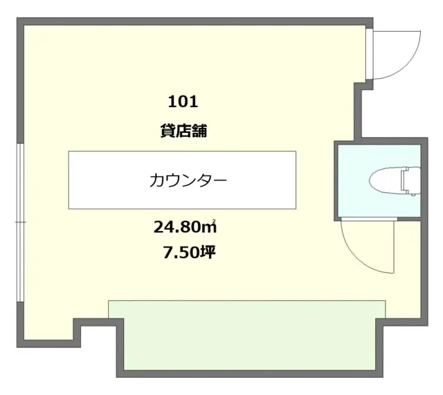梅屋敷の居抜き店舗の平面図