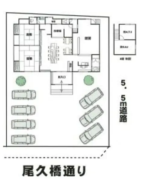高野の居抜き店舗の平面図