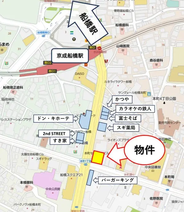 美容室・理容室の居抜き物件の地図