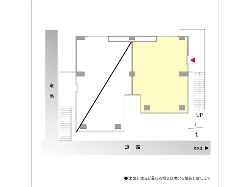 明治神宮前〈原宿〉のスケルトン物件の平面図