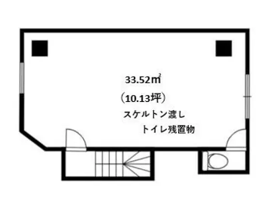貸店舗(スケルトン)の平面図
