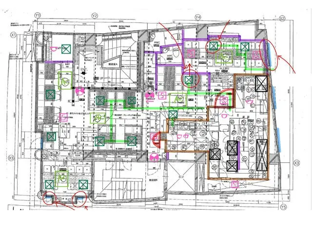 居酒屋の居抜き物件の平面図