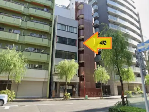 東銀座の事務所仕様店舗物件の外観